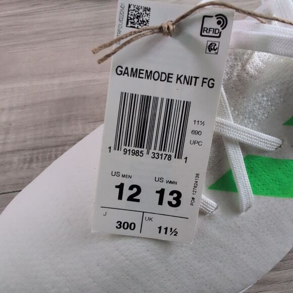 Adidas Gamemode Knit FG Soccer Cleats G57880 Mens Size 12 White/Green 2021 - Picture 9 of 11